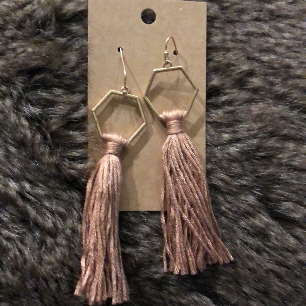 Bohemian octagon cocoa dangle earrings